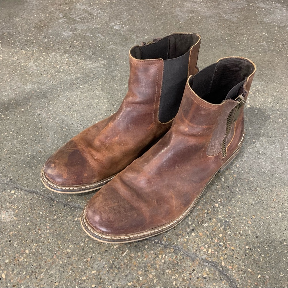 Bull Boxer Tan Brown Leather Ankle Up Chukka Boots Men’s Size 10 Made Portugal
